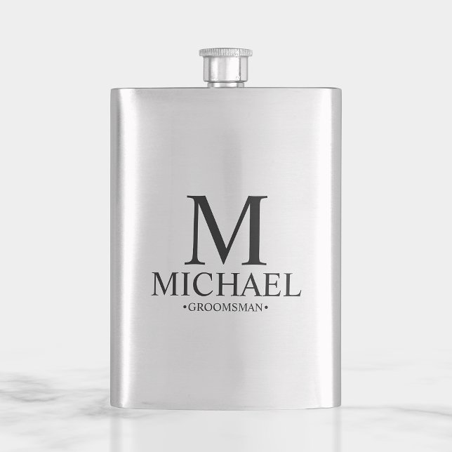 Flasque Groomsman personnalisé moderne (Créateur téléchargé)