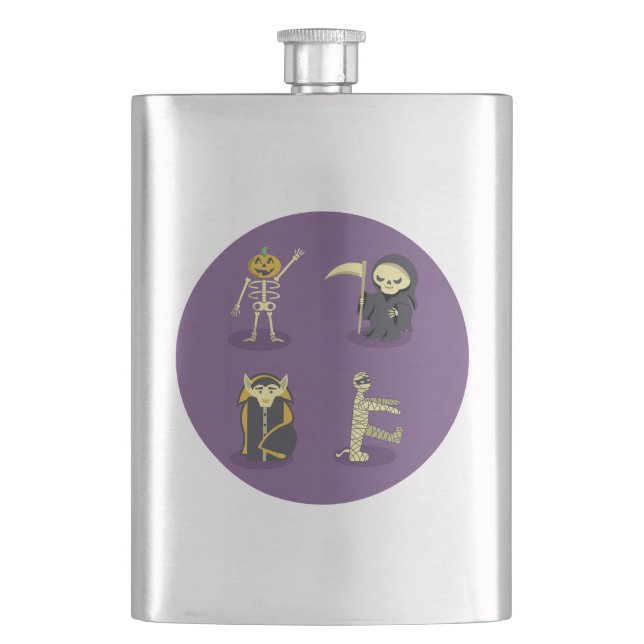 Flasque Halloween Squelette Dracula Mummy Griffe Reaper (devant)