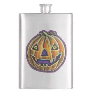 Flasque Halloweenies Vintages du Citrouille de la grenaill