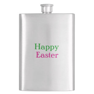 Flasque Happy easter boho vert rose enfants ajouter nom ti