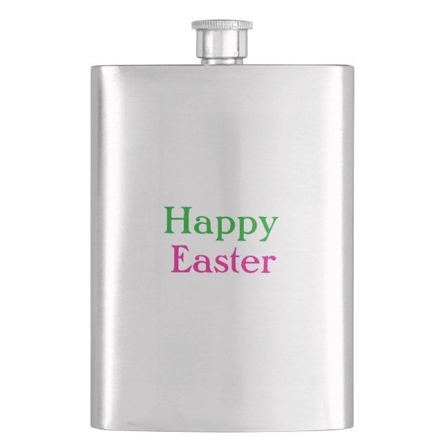 Flasque Happy easter boho vert rose enfants ajouter nom ti (devant)