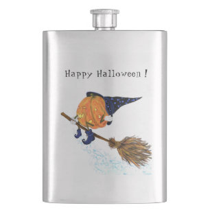 Flasque Happy Halloween sorcière Citrouille Volant Chambr