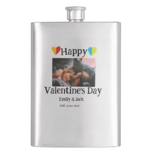 Flasque Heureuse Sainte-Valentin ajouter nom de couple pho