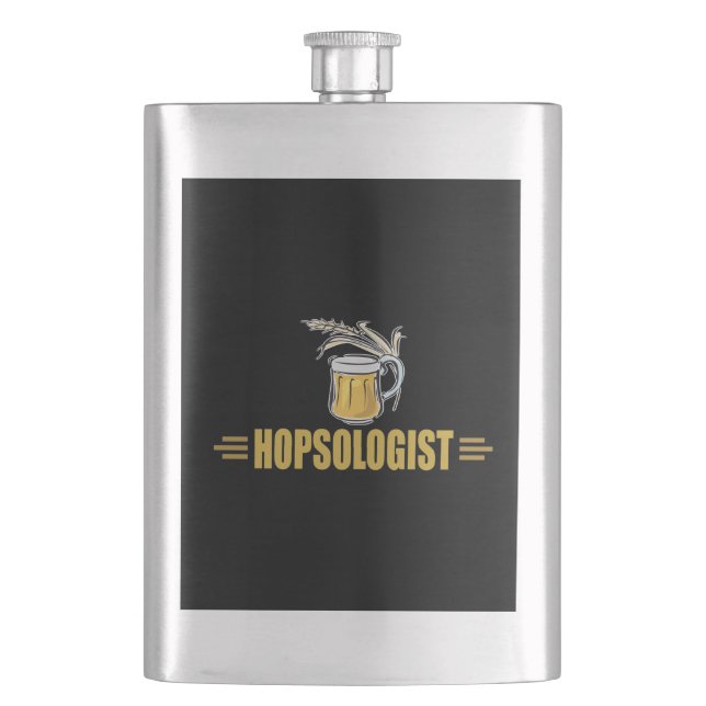 Flasque Hopsologue de bière drôle (devant)
