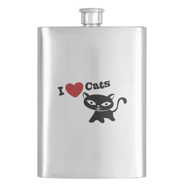 Flasque I love cats (devant)