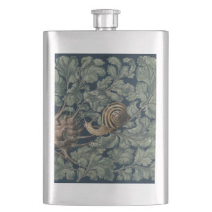 Flasque Illustration Art Nouveau Vintage Escargot Botaniqu