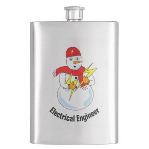 Flasque Ingénieur électrique Snowman