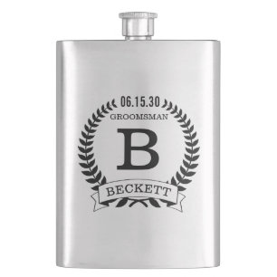 Flasque Initiales du garçon d'honneur