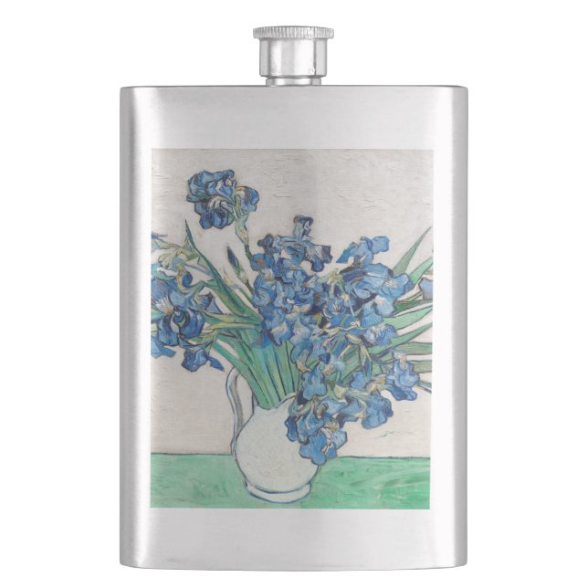 Flasque Iris bleus par Vincent Van Gogh Beaux-Arts (devant)