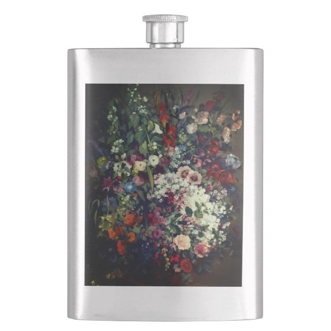 Flasque Joli bouquet de fleurs dans un vase (devant)