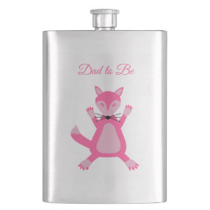 Flasque Jolie Bébé Fille Renard Rose Cadeau Personnalisé F