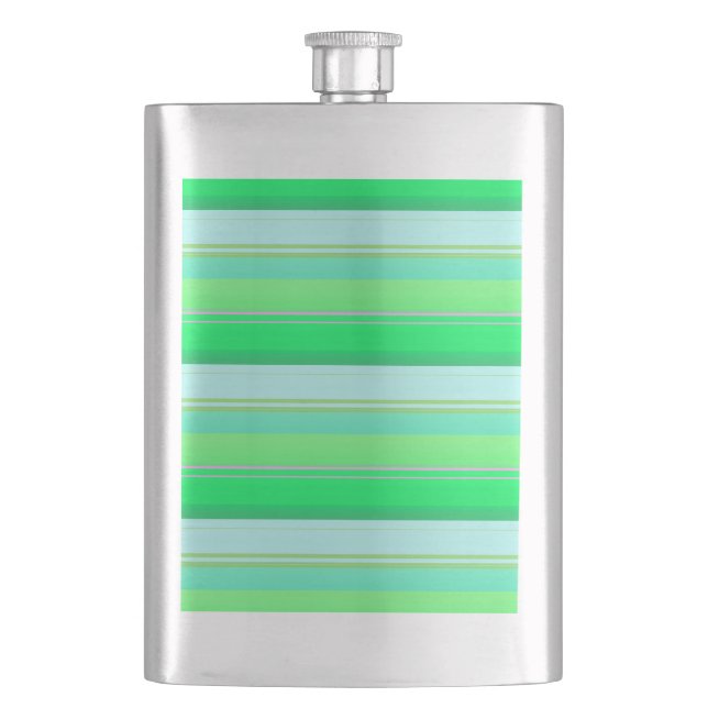 Flasque Jolies rayures vert aqua (devant)