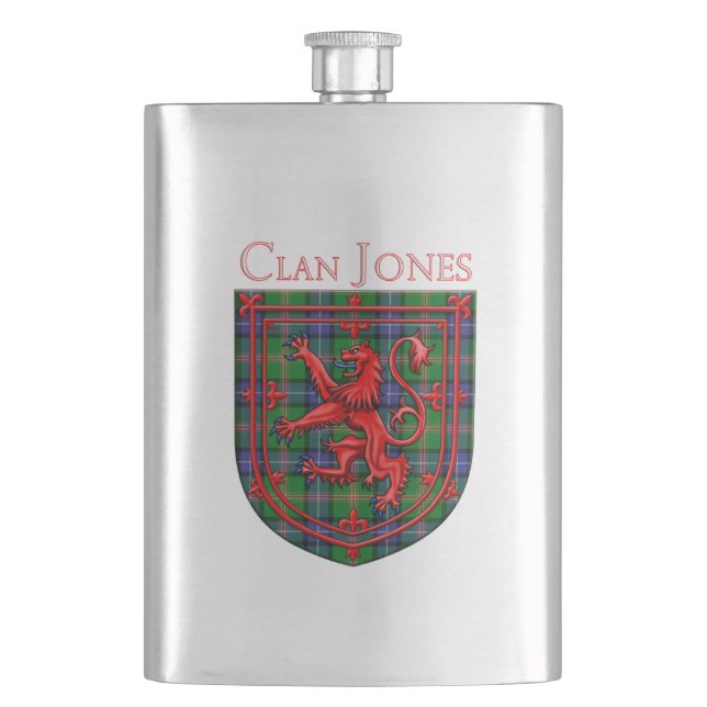 Flasque Jones Tartan Scottish Plaid Lion Rampant (devant)