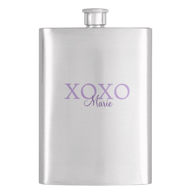 Flasque Jour de la Saint Valentin Xoxo ajouter nom pastel  (devant)