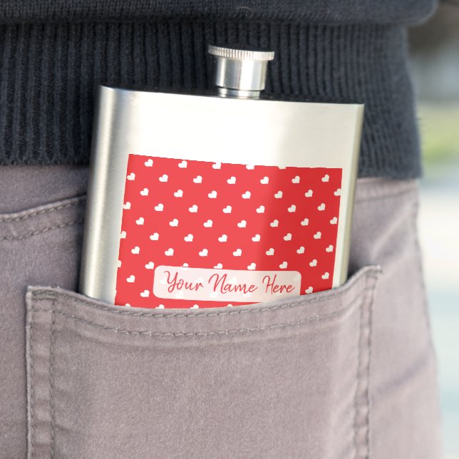 Flasque Joyeuse Saint-Valentin Moderne Motif d'Amour (En situation)