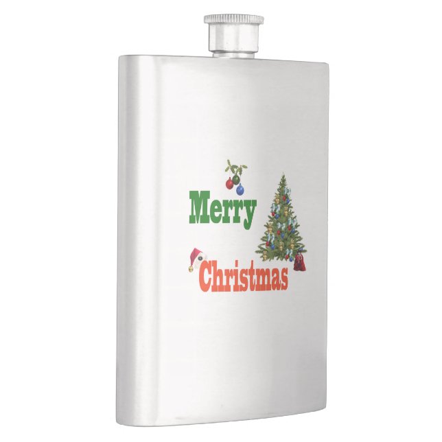 Flasque Joyeux Bowles de pelouse Noël, Hip Flask (Droite)