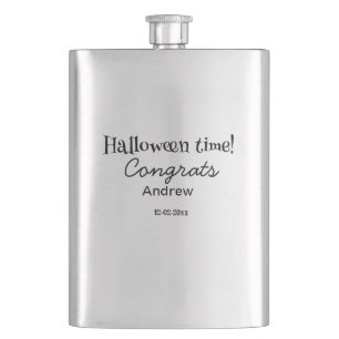 Flasque Joyeux Halloween félicitations nom date année dipl