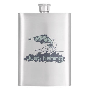 Flasque Juste de la pêche sauter poisson boissons graphiq
