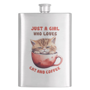 Flasque Juste une fille qui aime les chats et le café (2)