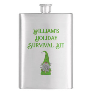 Flasque Kit de survie Gnome personnalisé Hip Flask