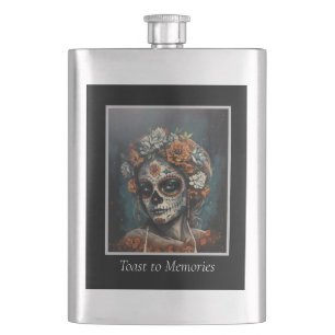 Flasque La Catrina Esprit Éternel Dia de los Muertos