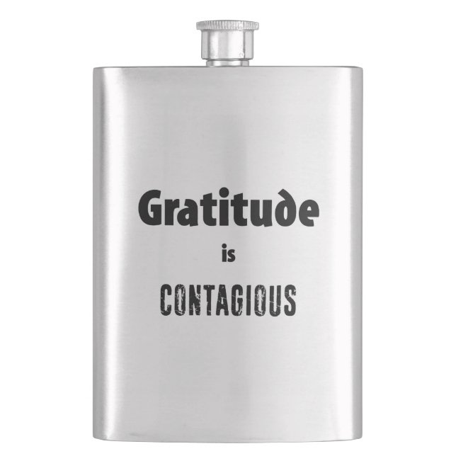 Flasque La Gratitude Est Contagieuse (devant)