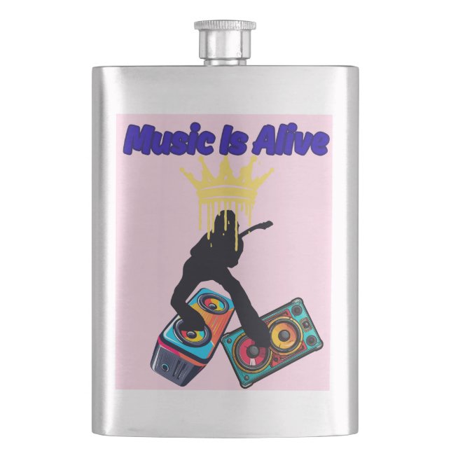 Flasque La musique est vivante (devant)