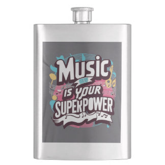 Flasque La musique est votre super-pouvoir