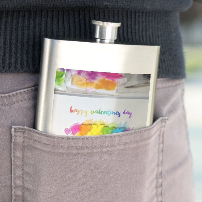 Flasque La Saint-Valentin de SlipperyJoe's sentiment LGBTQ (En situation)