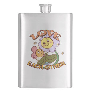 Flasque L'Amour L'Un L'Autre Design floral lunaire