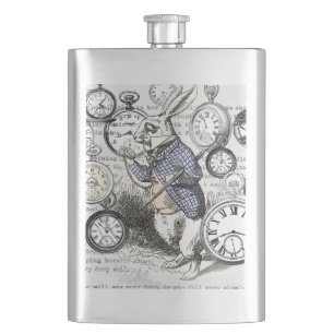 Flasque Lapin Blanc Alice au Pays des Merveilles Horloges