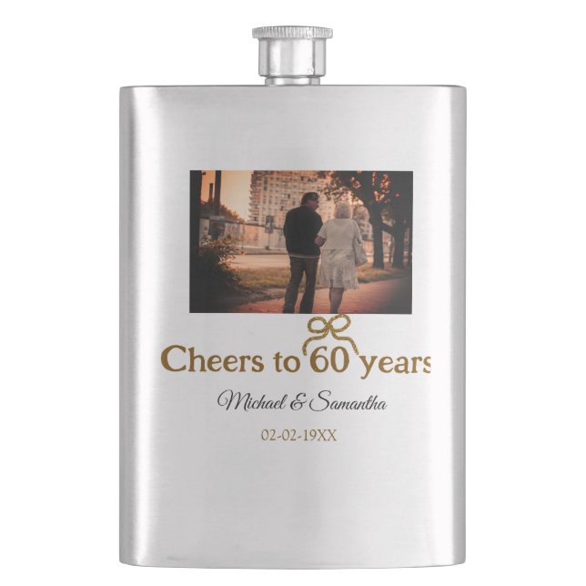 Flasque L'arc d'or applaudit à 60 ans de mariage (devant)
