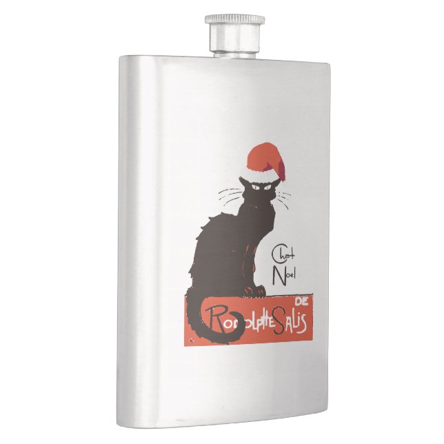 Flasque Le Chat Noel Parodie de Noël Découpe Distressée (Droite)