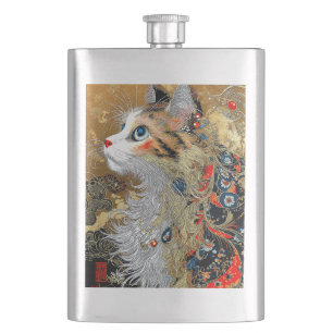 Flasque Le chat Zen Vintage japonais Ukiyo-e