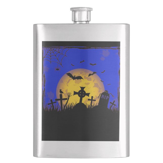 Flasque Le cimetière d'Halloween (devant)
