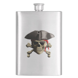 Flasque Le crâne de pirate de jolly roger