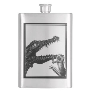 Flasque Le crocodile et la grenouille