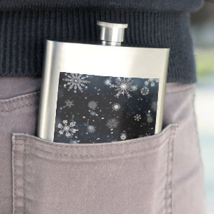 Flasque Le Noël de SlipperyJoe, hiver magique paisible à