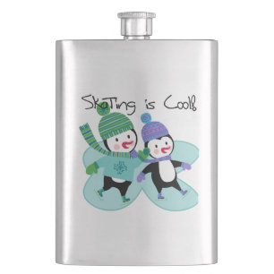 Flasque Le patinage de pingouins est frais