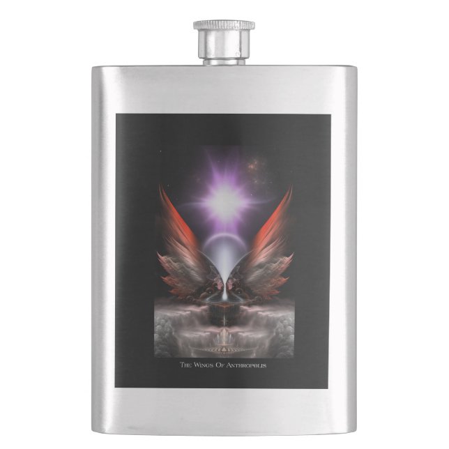 Flasque Les Ailes De L'Anthropolis HC 8oz Classique Flask (devant)