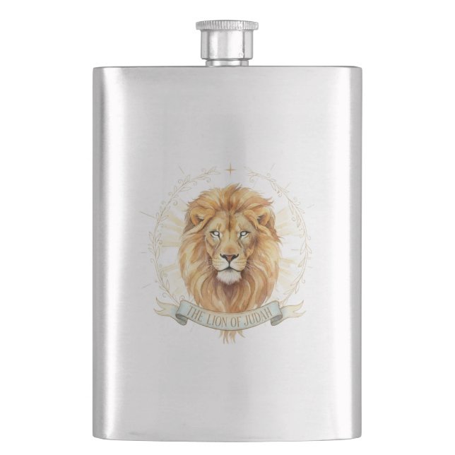 Flasque Lion of Judah Classic 8oz Stainless Steel Flask (devant)