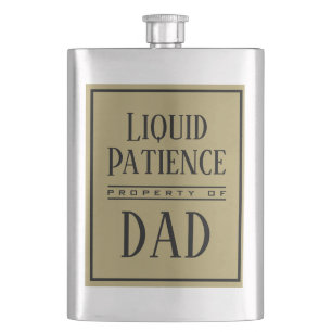 Flasque Liquid Patience   Monogramme Or Personnalisé      