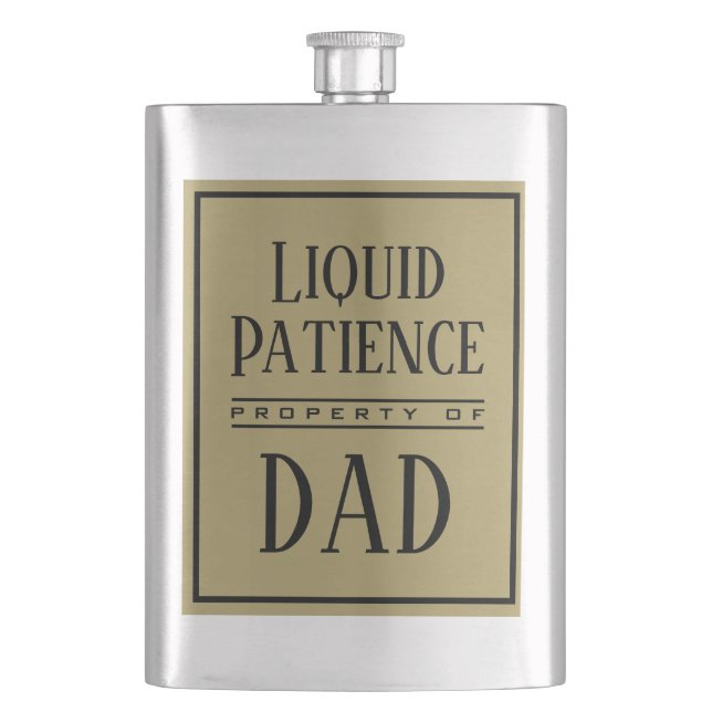 Flasque Liquid Patience | Monogramme Or Personnalisé       (devant)