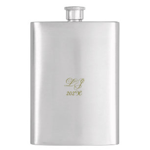 Flasque LJ Monogram Élégant Mariage moderne