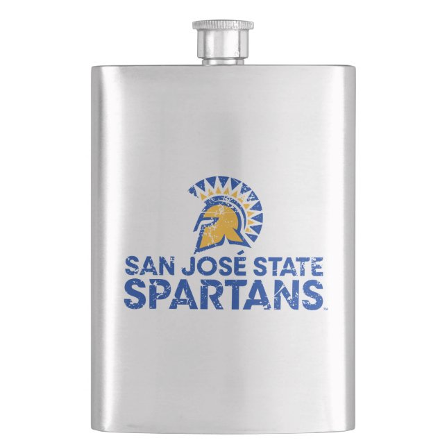 Flasque Logo de San Jose State Spartans avec marquage de m (devant)