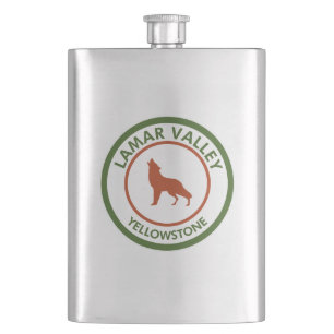 Flasque Loup de la vallée de Lamar Yellowstone