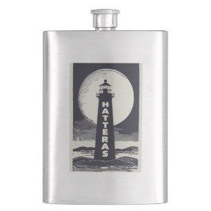 Flasque Lune du phare de Cape Hatteras en Caroline du Nord