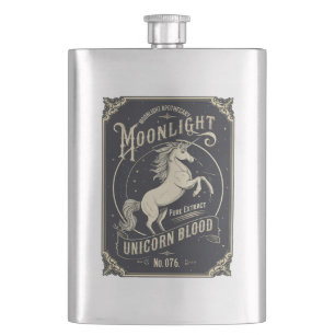 Flasque Lune Unicorne Sang Halloween Party Vintage