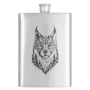 Flasque Lynx Wild Animal Nature Illustration Art tatouage