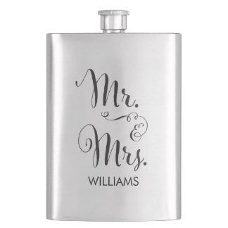 Flasque M. et Mme Fancy Script Flask